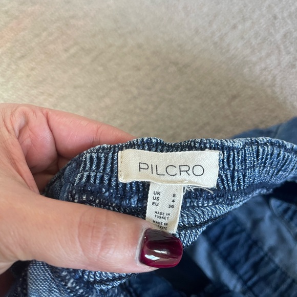 Pilcro Dark Blue strapless jumpsuit - Picture 3 of 5